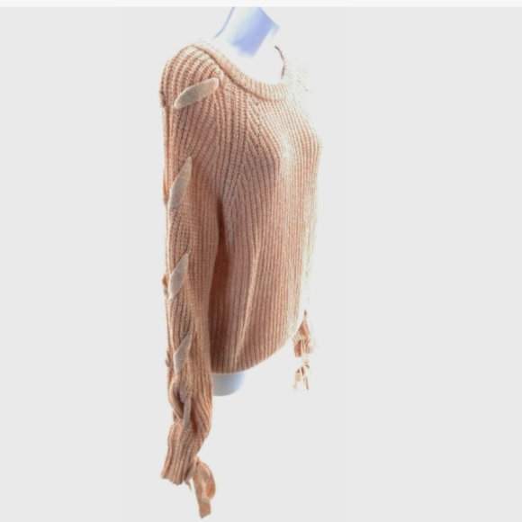 Love Tree   Long Sleeve Pull Over acrylic sweater with arm ties M - Picture 2 of 3